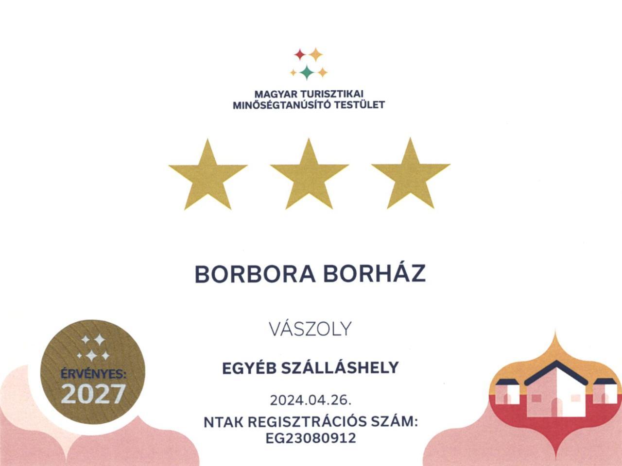 Borbora Borhaz Villa Vászoly Exterior foto